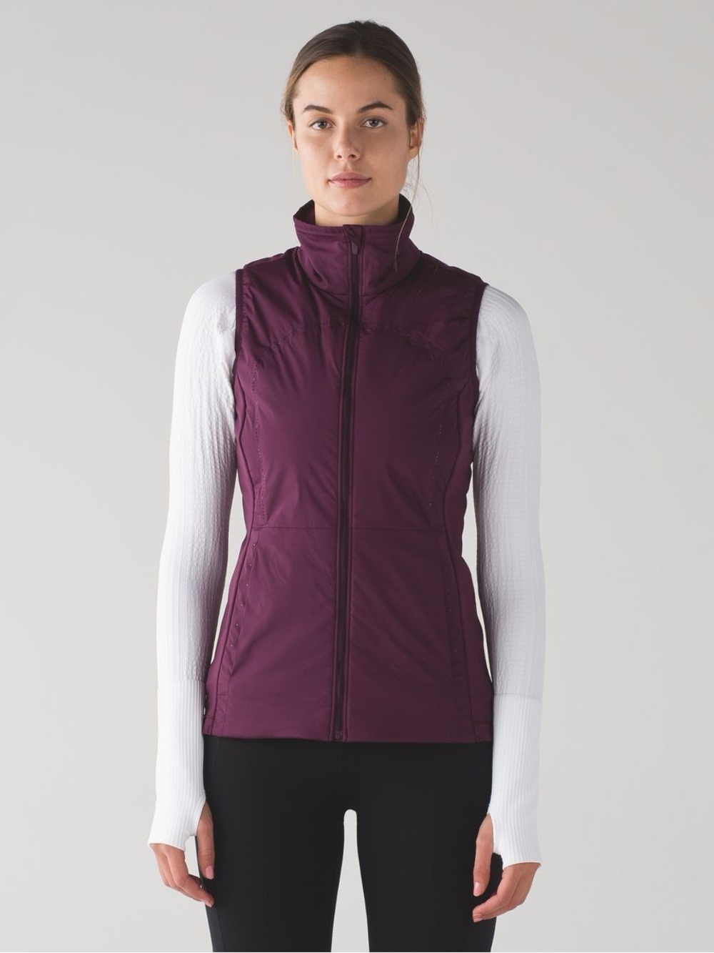 Lululemon Run For Cold Vest in plum size 12